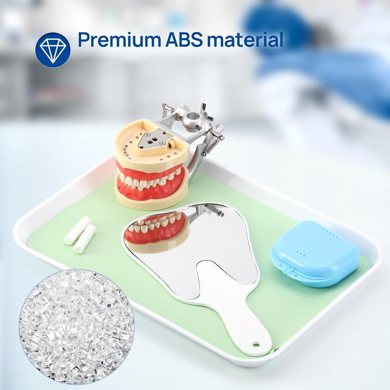 چاي ام يو مرآة على شكل أسنان من JMU، مرآة محمولة للأسنان (2، أصفر، 9.65 بوصة طول × 5.31 بوصة عرض) - Image 4